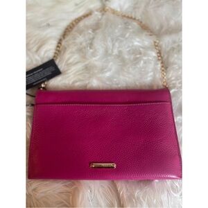 Rebecca Minkoff Pink Crossbody Bag with Gold Chain